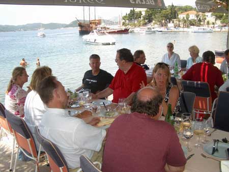 On Lopud, lunch in the restaurant Obala.