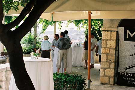 Empfang der Teilnehmer in unserem Grand Hotel Villa Argentina